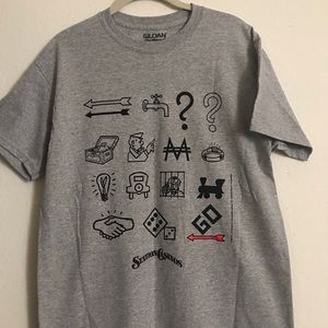 Grey Monopoly Tee Shirt Short Sleeve